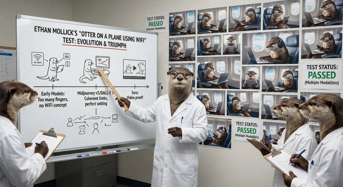 Otter scientists explaining the WiFi plane test — example 1