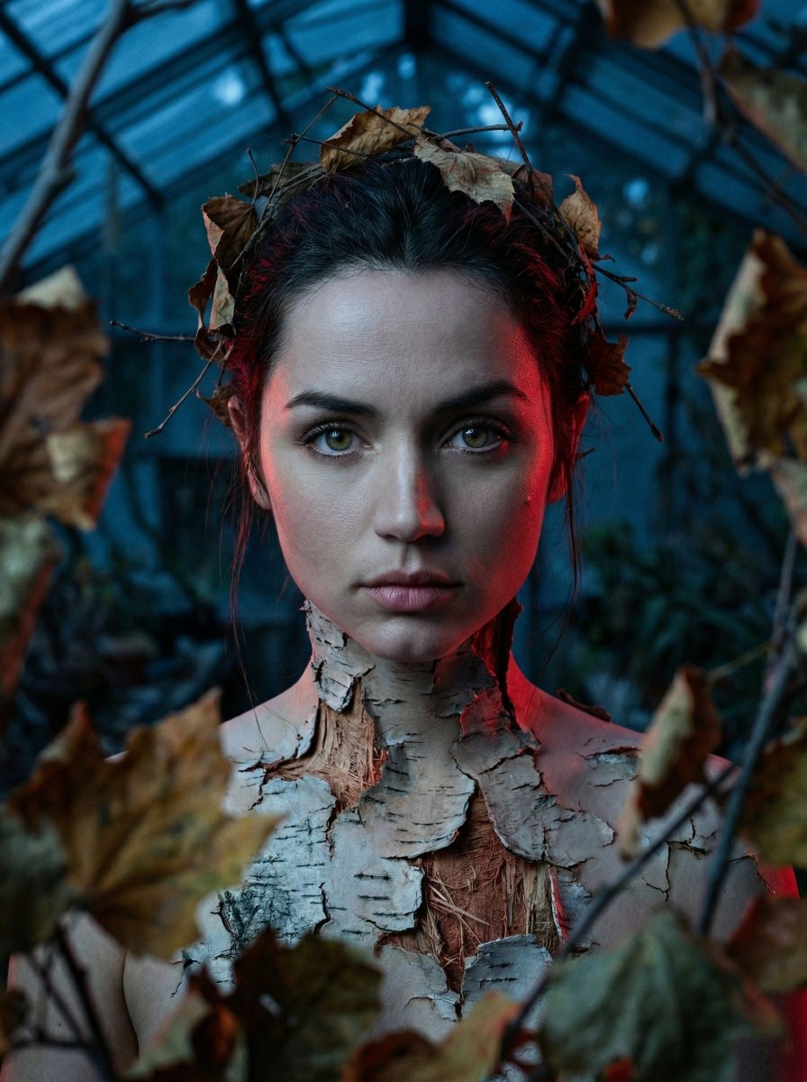 Surreal Birch Bark Portrait Prompt — example 1