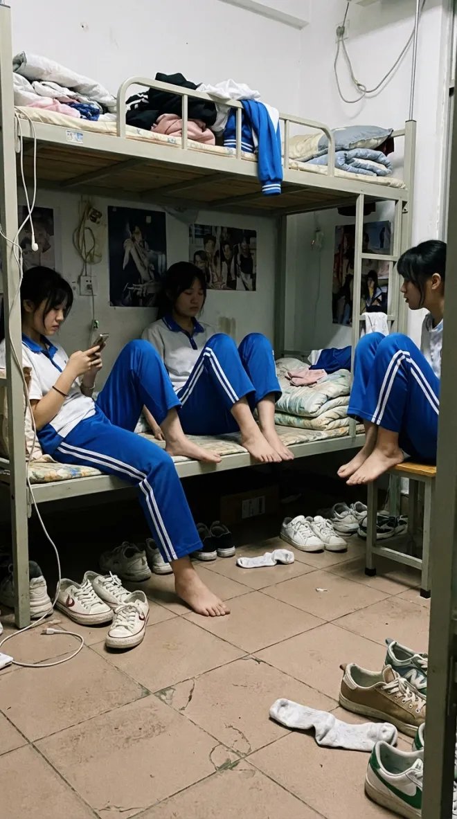 Dorm daily life iPhone shot prompt — example 2