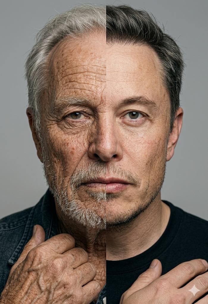 Split Screen Aging Effect — example 1