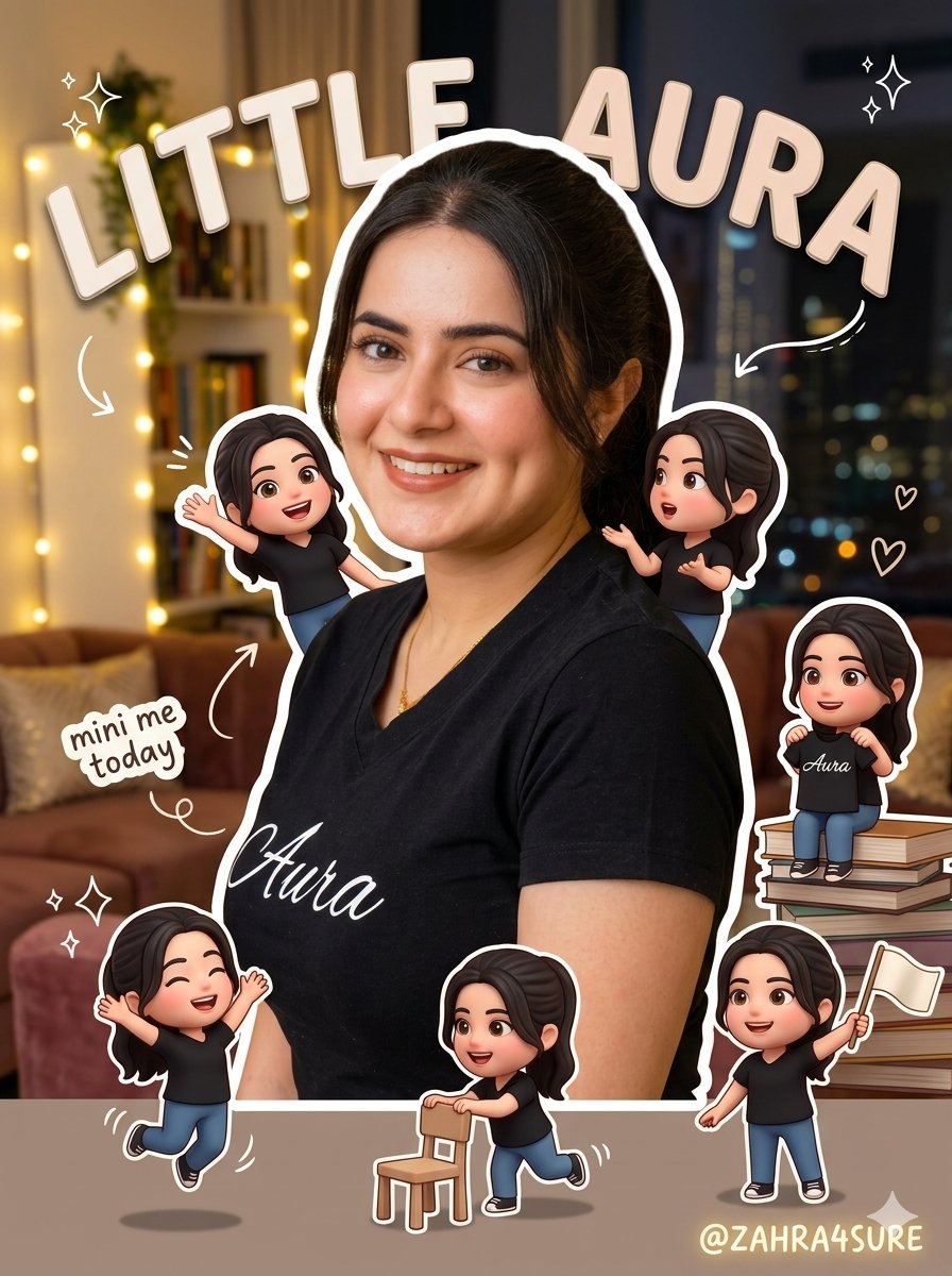 Mini-Me Character Composite Image — example 1