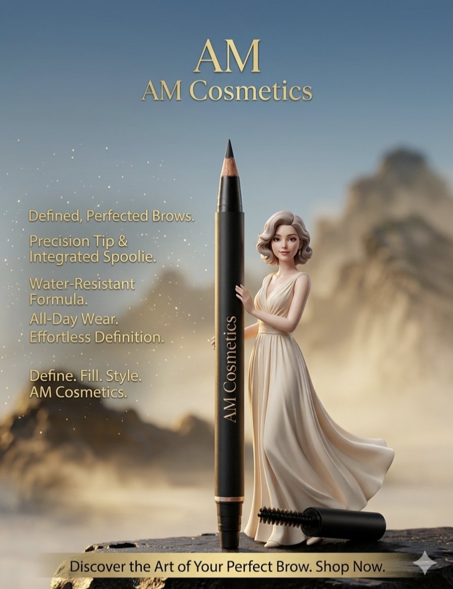 3D Rendered Eyebrow Pencil Advertisement — example 1