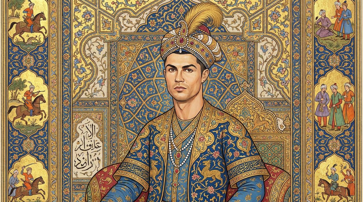 Safavid-Era Persian Miniature Portrait — example 3