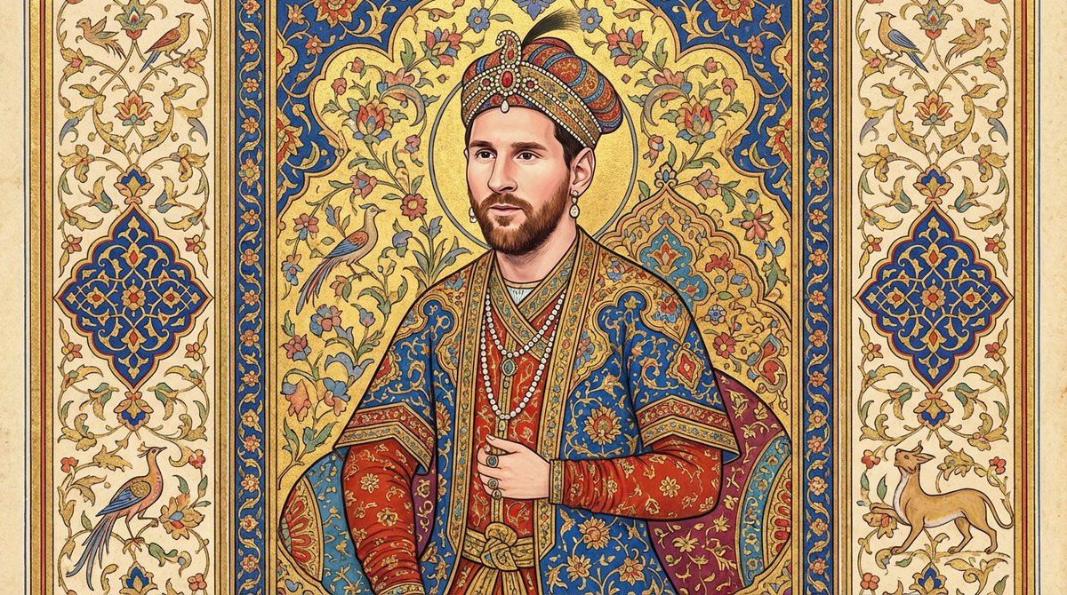Safavid-Era Persian Miniature Portrait — example 4