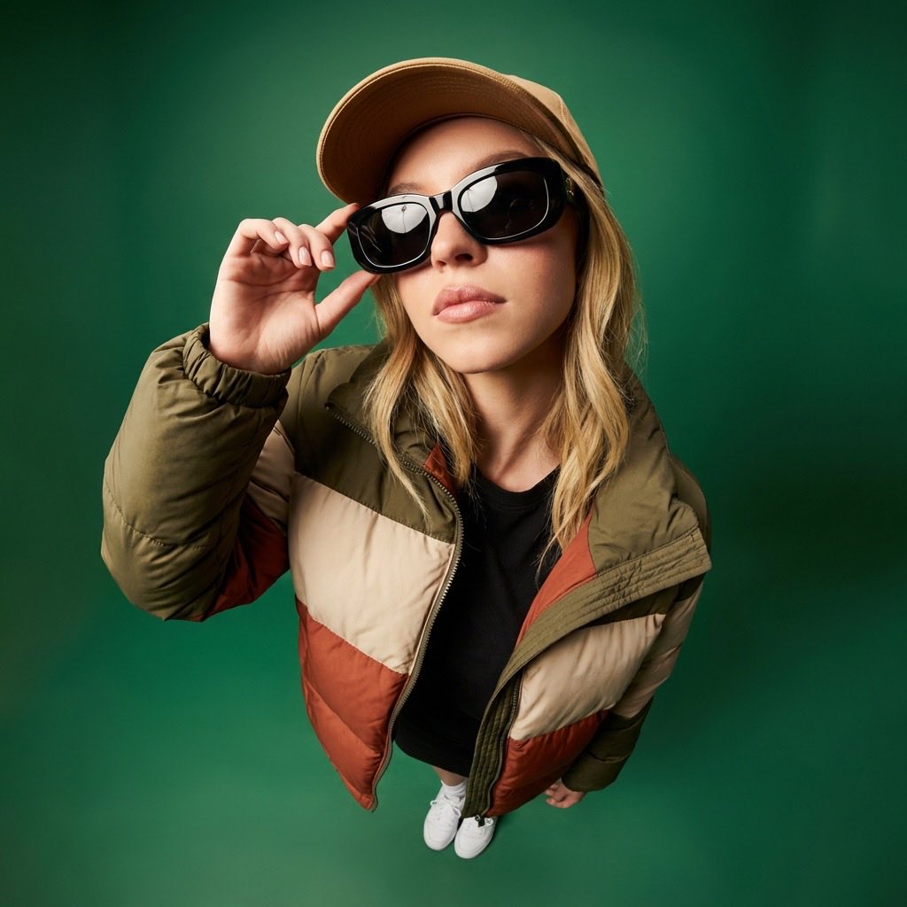 High-Angle Editorial Fashion Portrait
