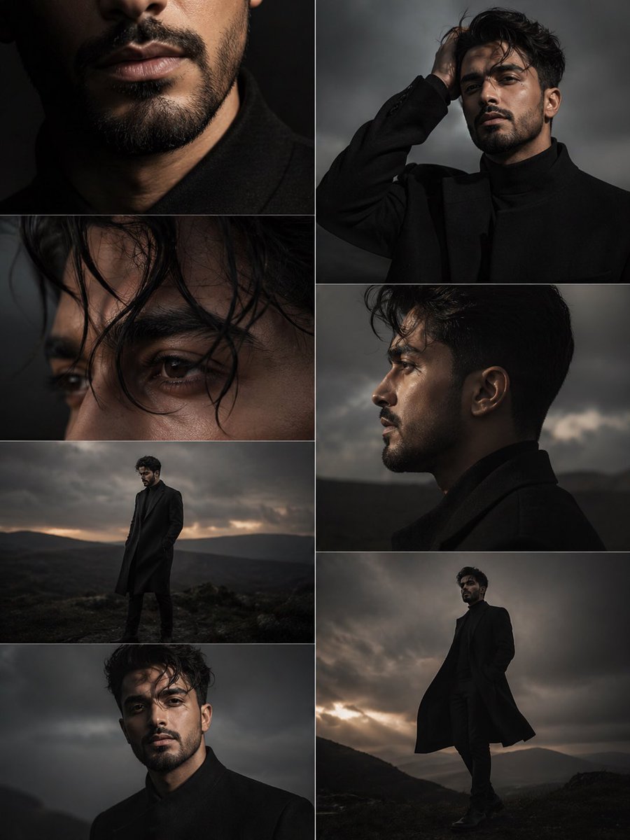 Dark Moody Editorial Portrait — example 1