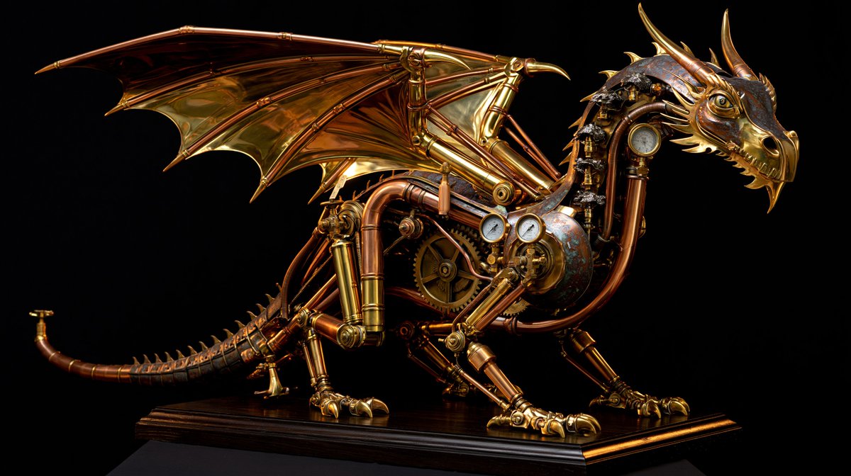 Intricate Steampunk Mechanical Sculpture — example 2