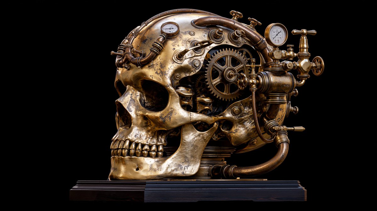 Intricate Steampunk Mechanical Sculpture — example 4