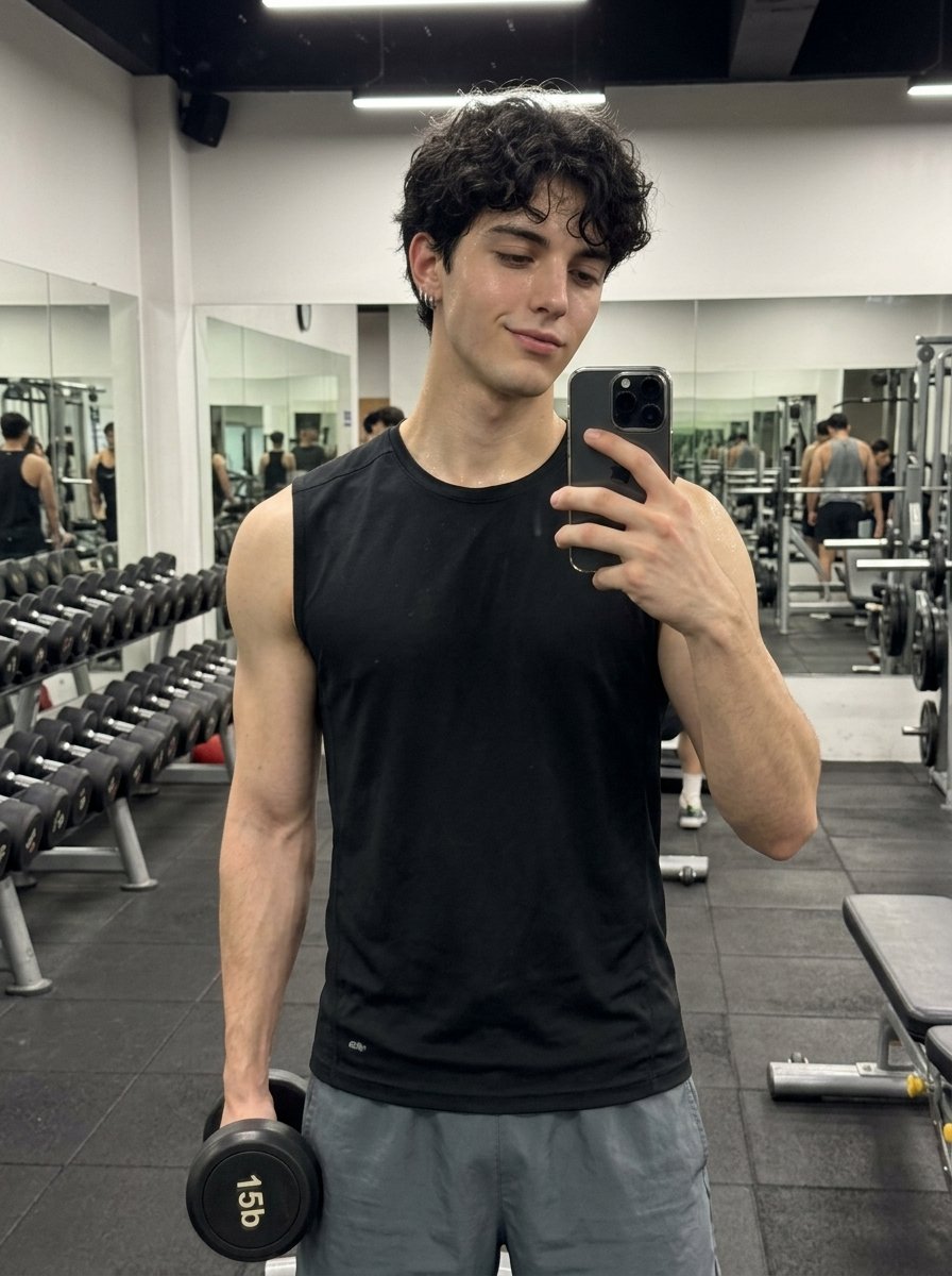 Hyper-Realistic Gym Mirror Selfie — example 1