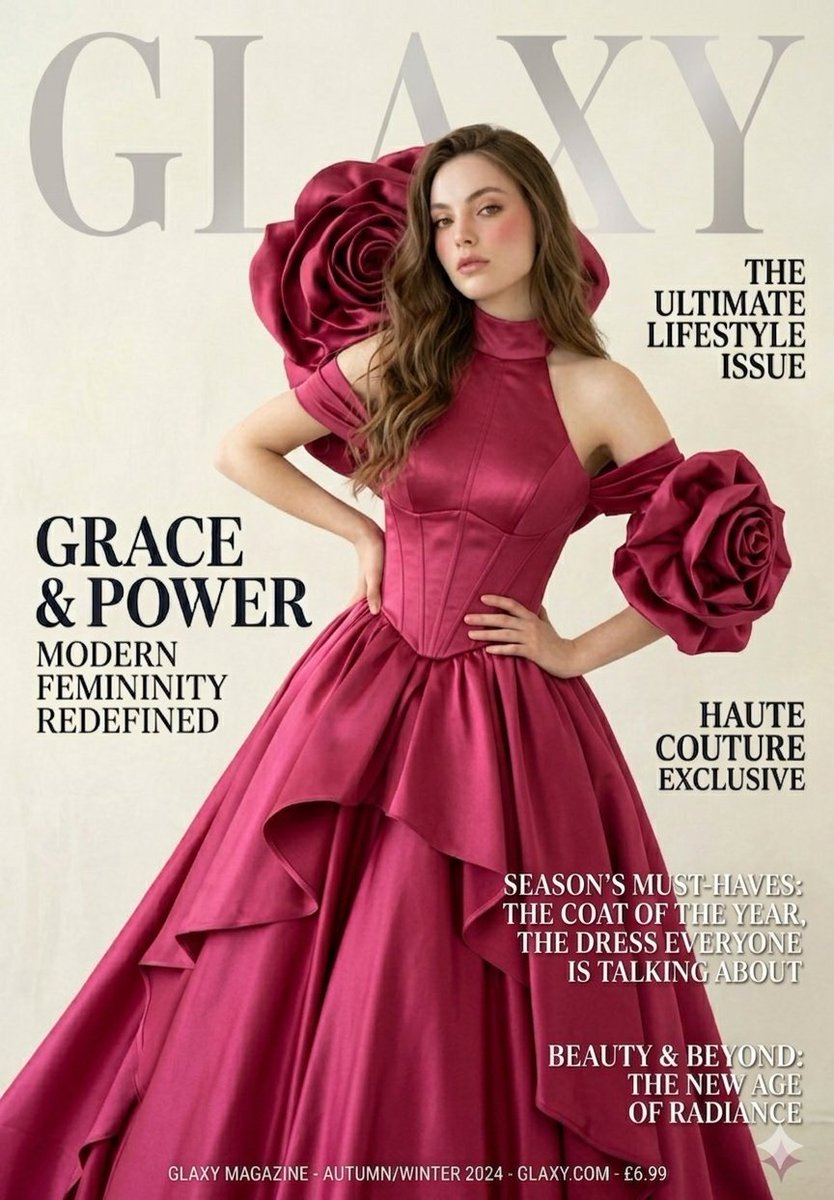 High-End Haute Couture Magazine Cover