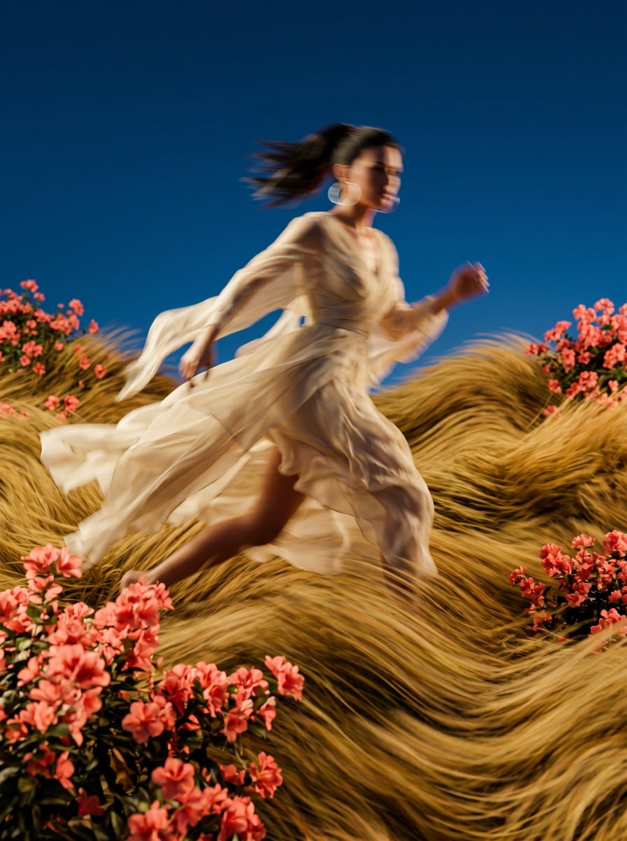 Surreal Motion Blur Floral Landscape — example 1