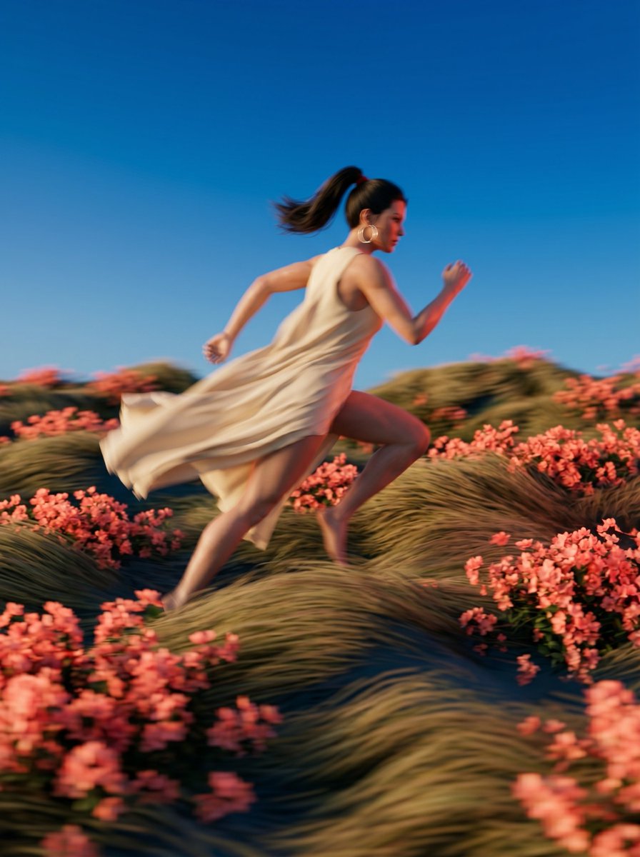 Surreal Motion Blur Floral Landscape — example 2