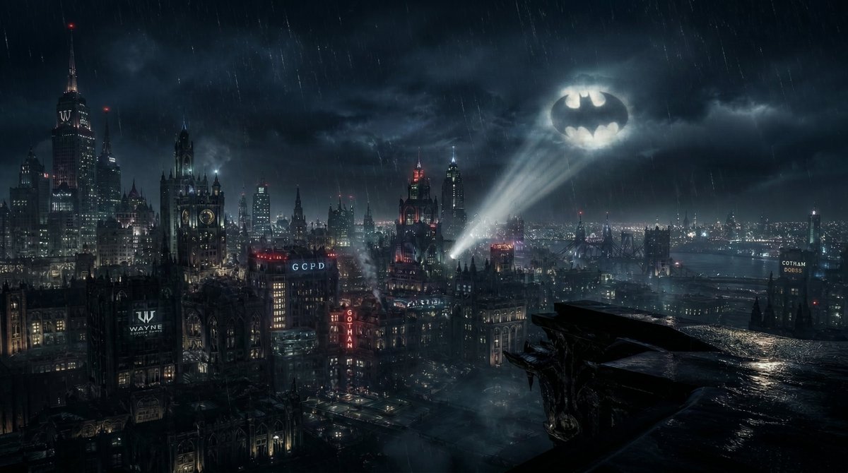 Gotham City Night Background — example 1