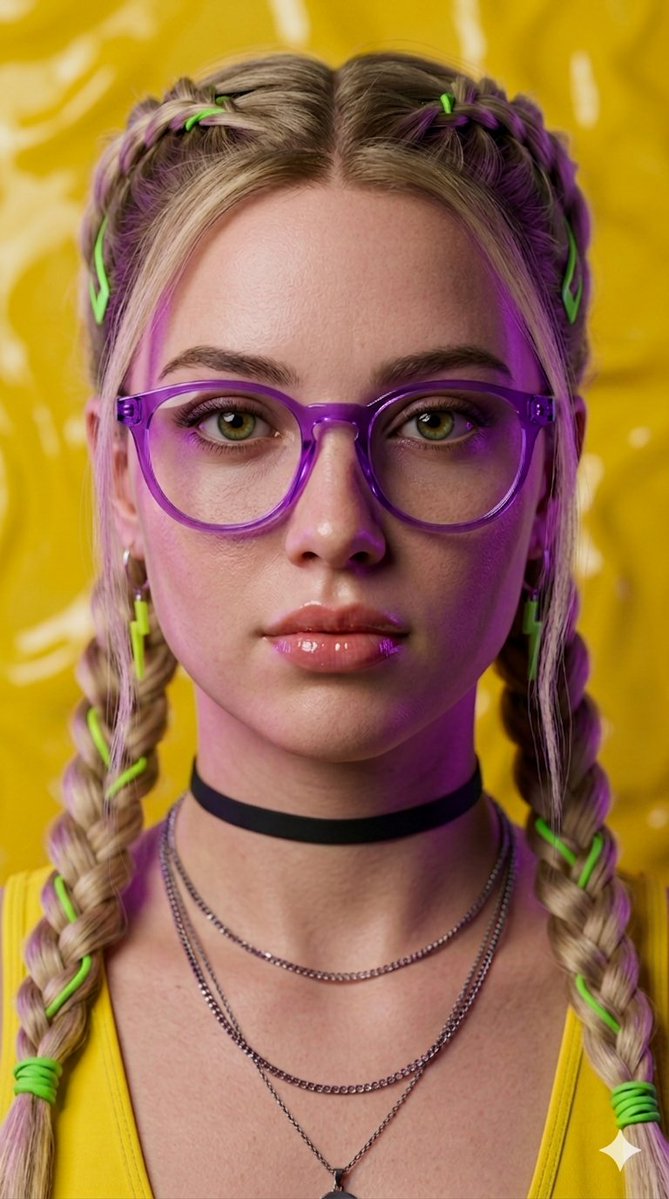 Cyberpunk Braided Portrait — example 1