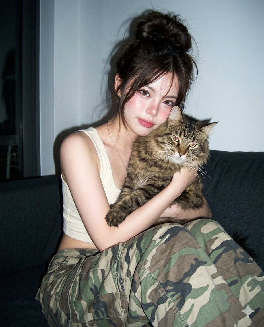 Douyin Aesthetic Cat Portrait — example 1