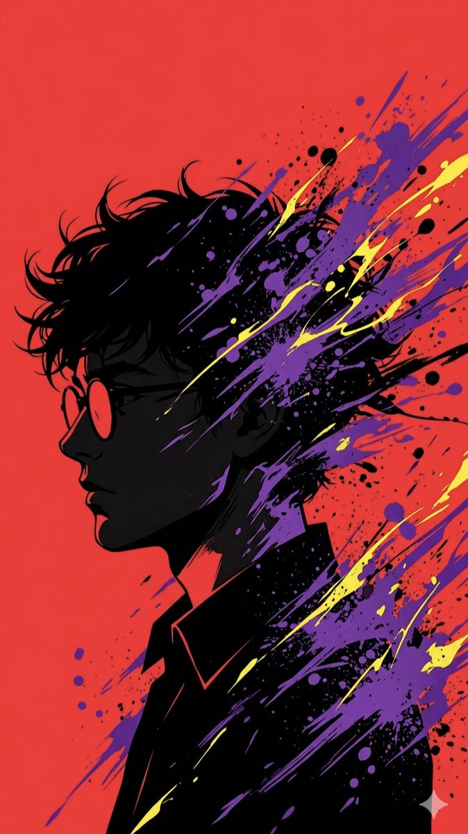 Pop Art Silhouette Splatter — example 1
