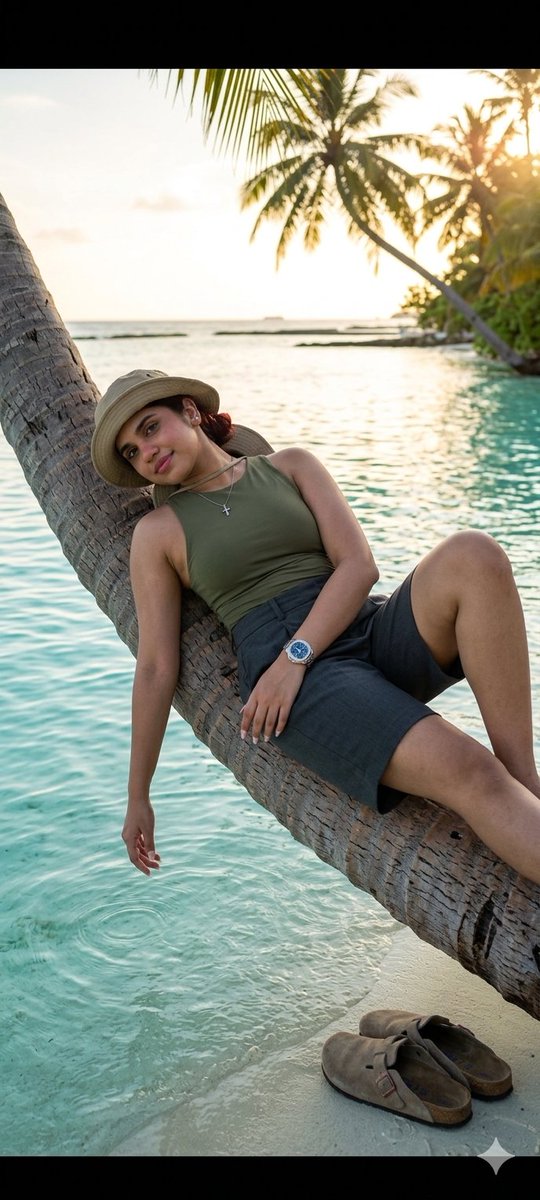 Tropical Beach Palm Bridge — example 1