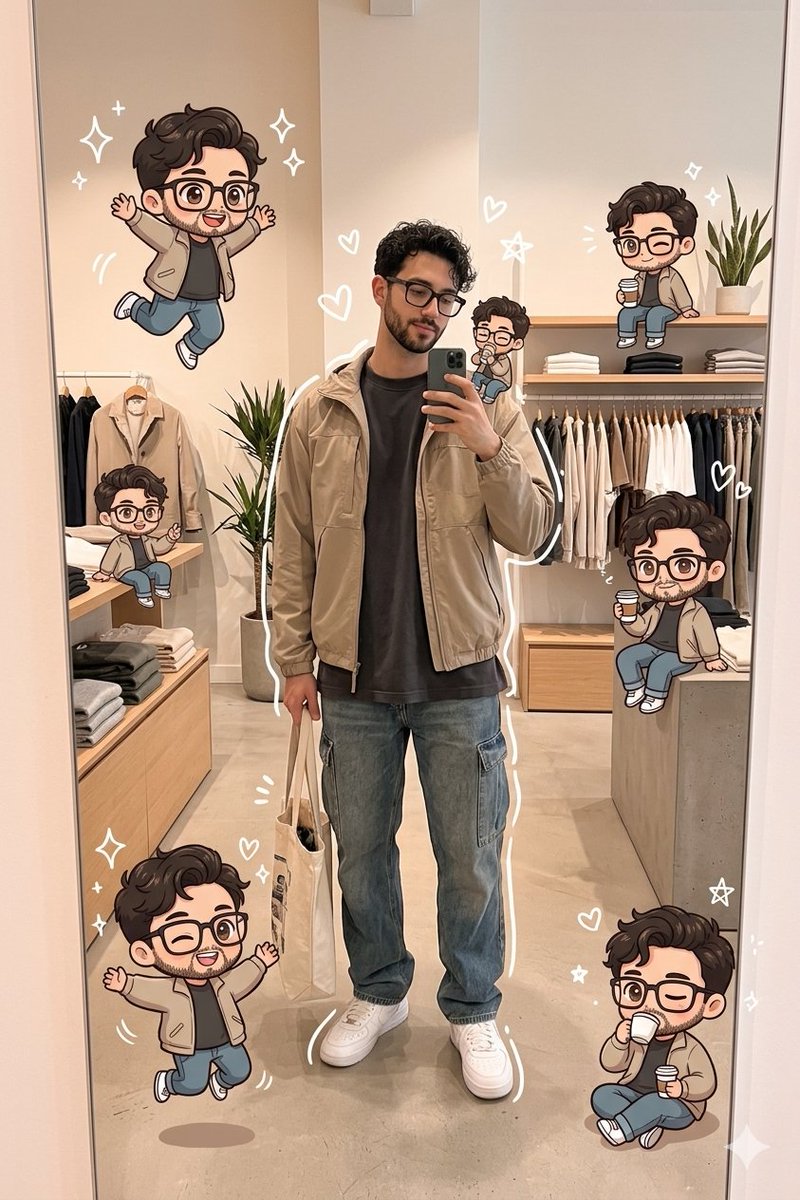 Kawaii Chibi Mirror Selfie — example 1