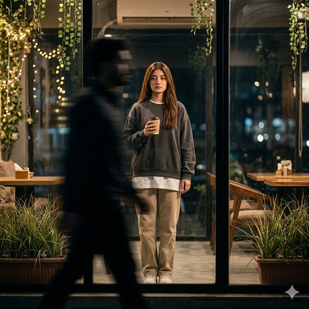 Cinematic Night Café Subject — example 1