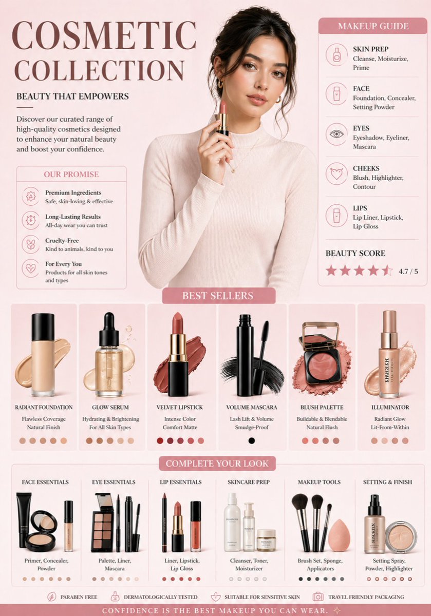 Luxury Cosmetic Brand Infographic — example 1