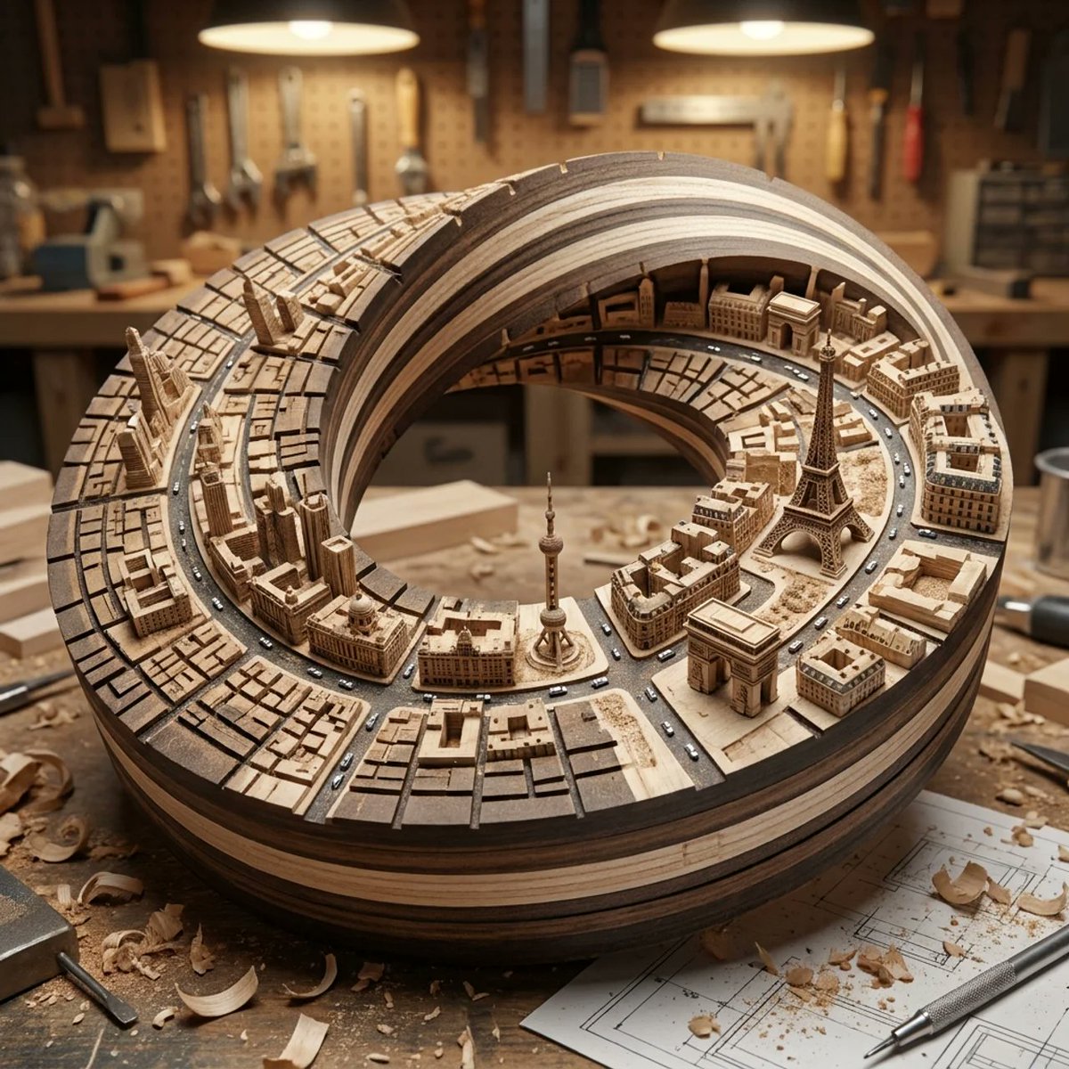 CNC Router Wood Sculpture Simulation — example 1
