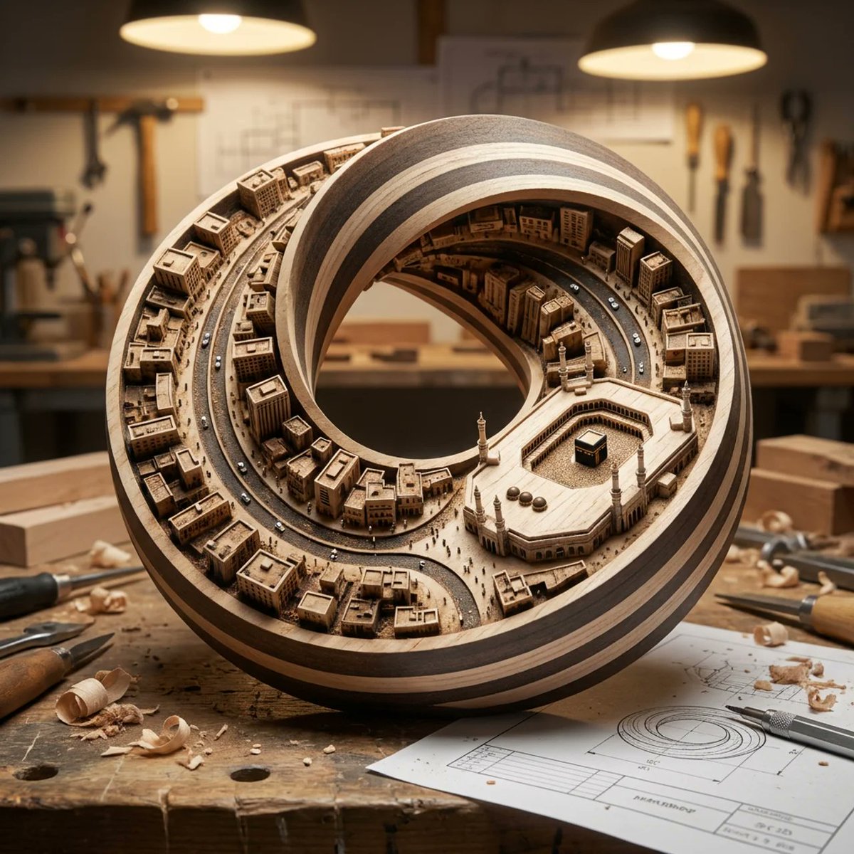 CNC Router Wood Sculpture Simulation — example 2