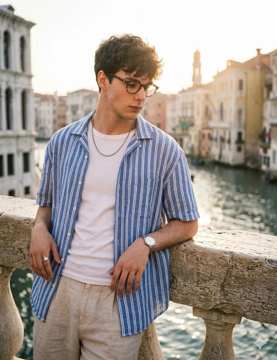 Candid Portrait at Venice Rialto Bridge — example 1