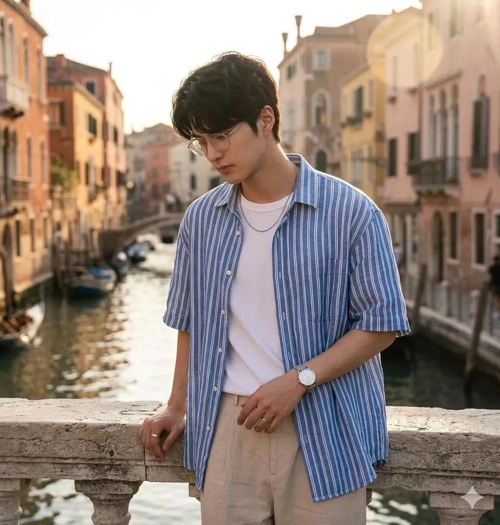 Candid Portrait at Venice Rialto Bridge — example 2