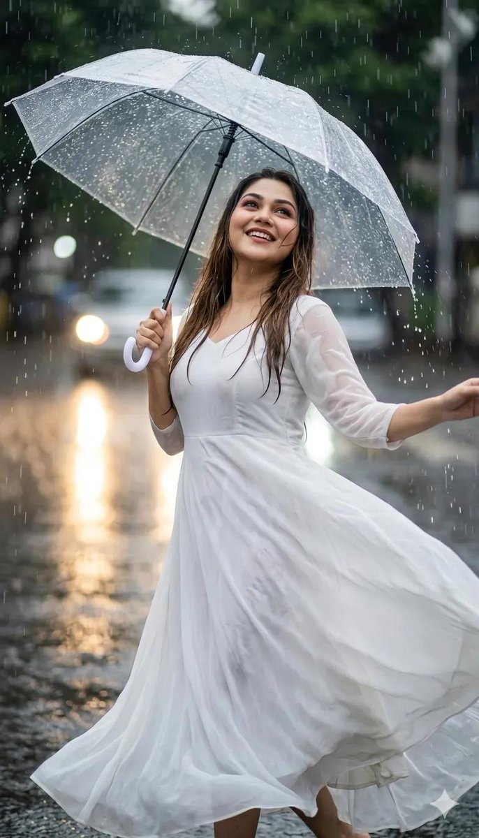 Graceful Dancing in the Rain Portrait — example 1