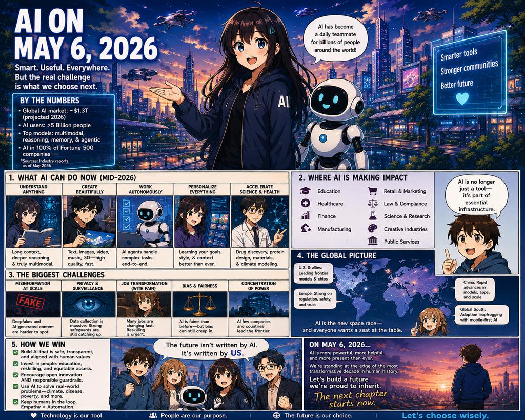 Future AI Anime Comic Infographic — example 1