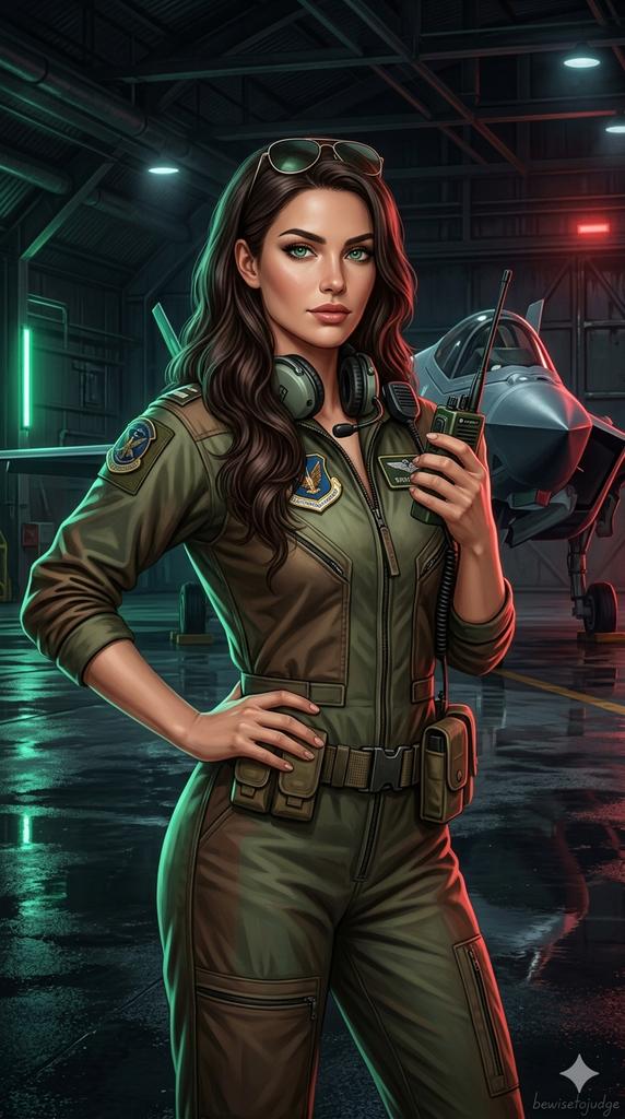 Military Flight Jumpsuit Portrait — example 1
