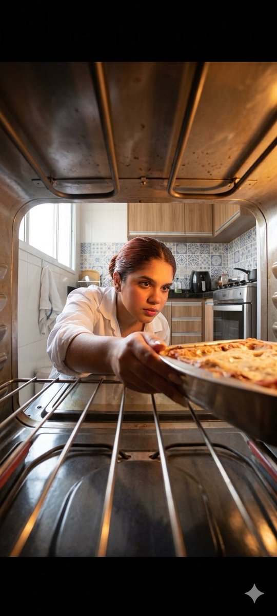 Interior Oven View Cooking Scene