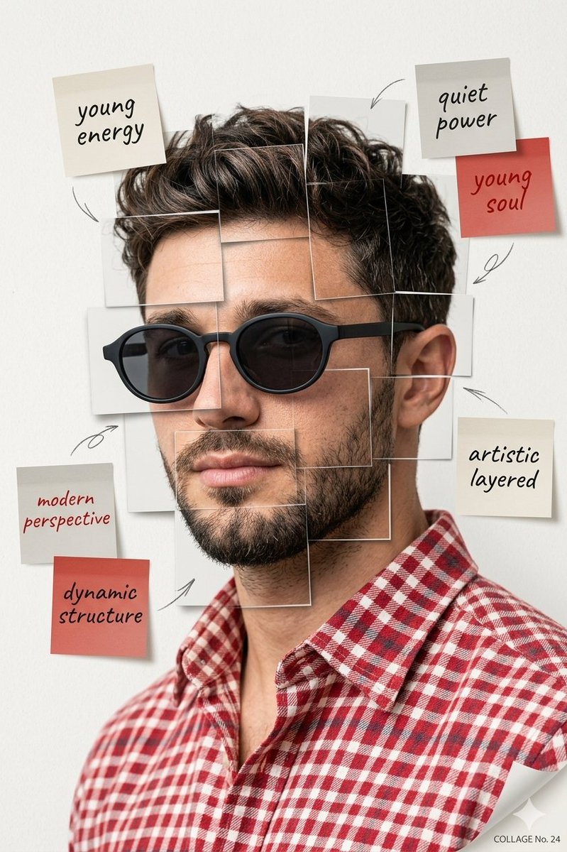 Deconstructed Grid Editorial Portrait