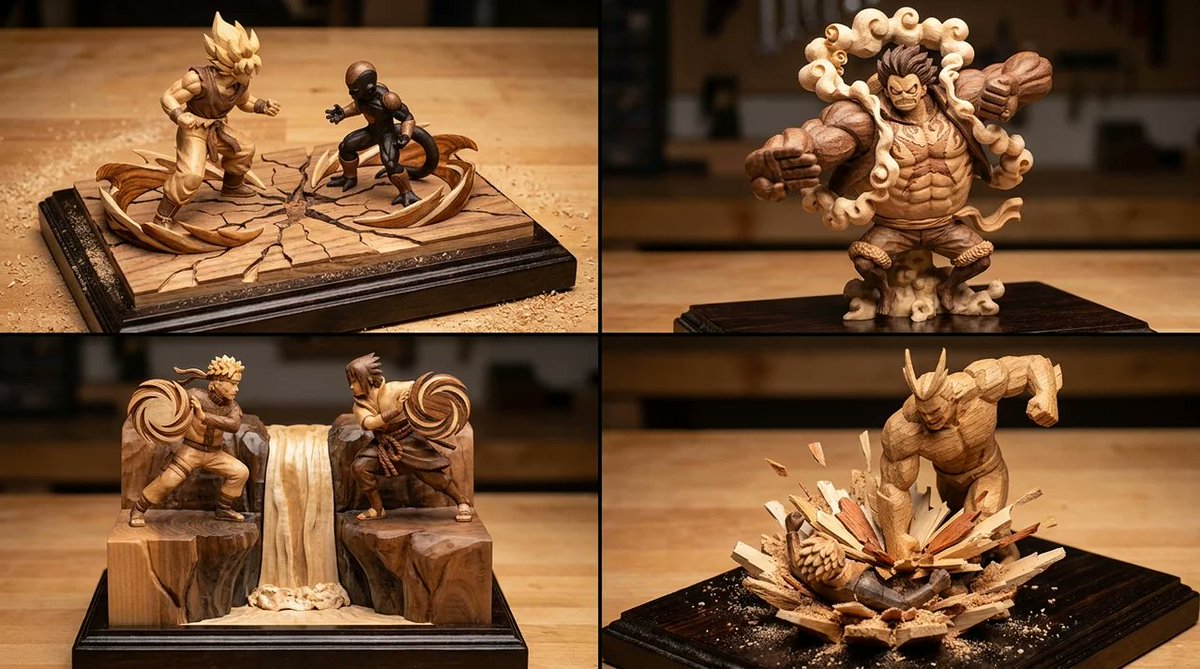 Manga Scene Woodcraft Diorama — example 1