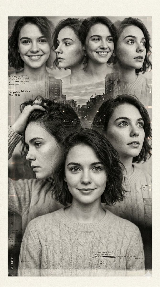 Multiple Exposure Sepia Portrait