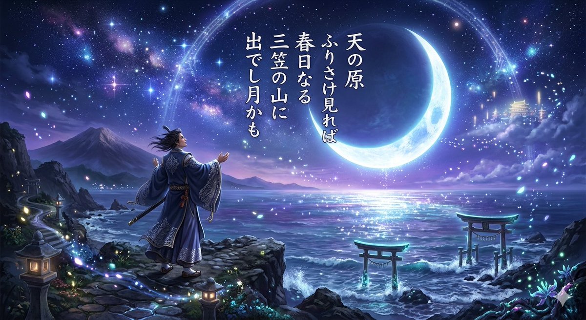 Fantasy Illustration of Classical Japanese Poem — example 1