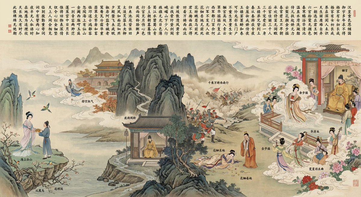 Illustration based on “Song of Everlasting Regret” — example 1
