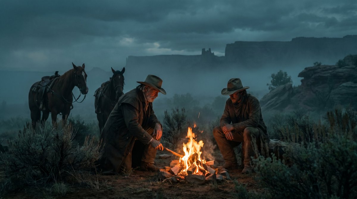 Cinematic Cowboy Style Reference Prompt — example 1
