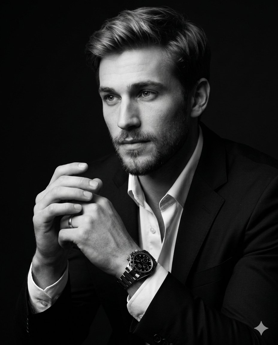 Dramatic Chiaroscuro Cinematic Portrait — example 1