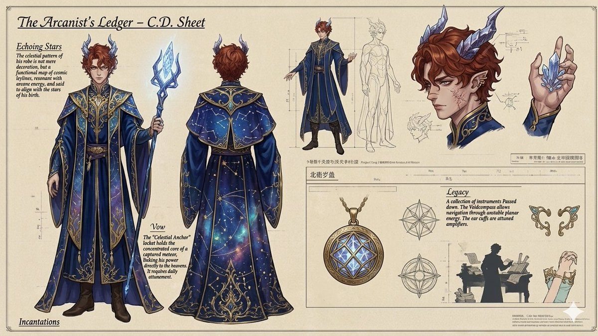 The Arcanist's Ledger Character Sheet — example 1