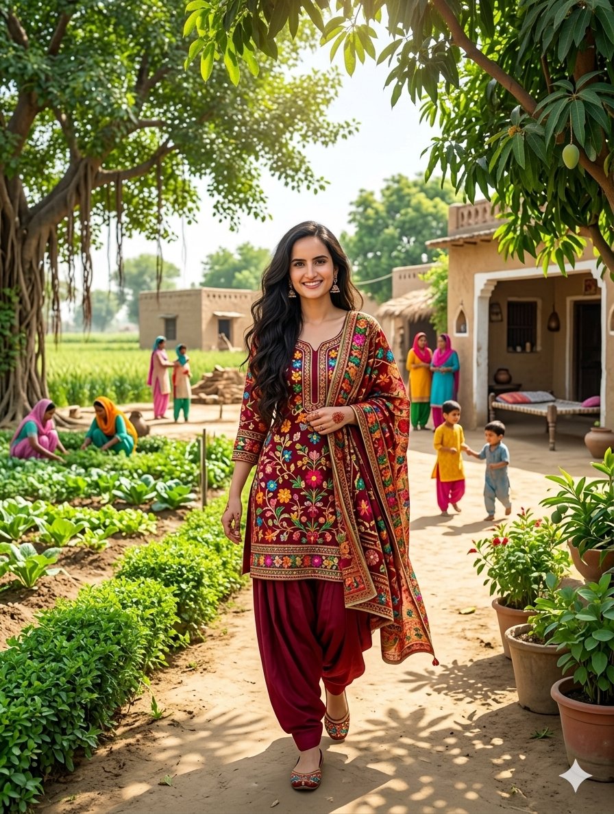 South Asian Woman in Rural Punjab — example 1