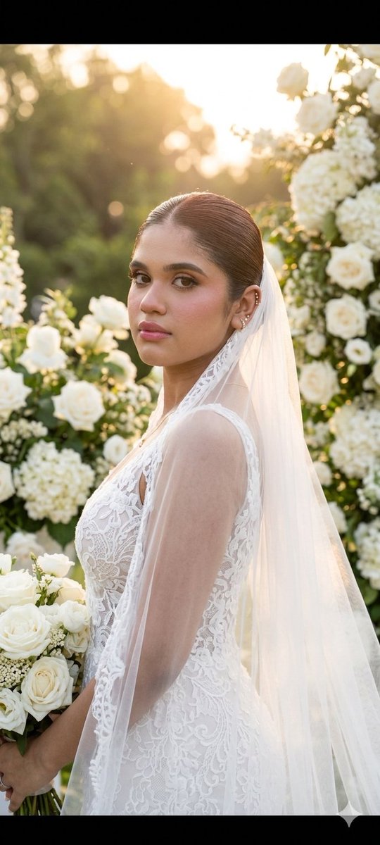Realistic Bridal Garden Portrait — example 1