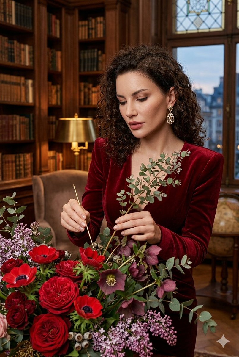 Vintage Florist in Velvet — example 1