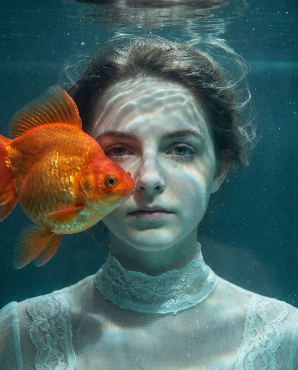 The Silent Aquarium Surreal Portrait