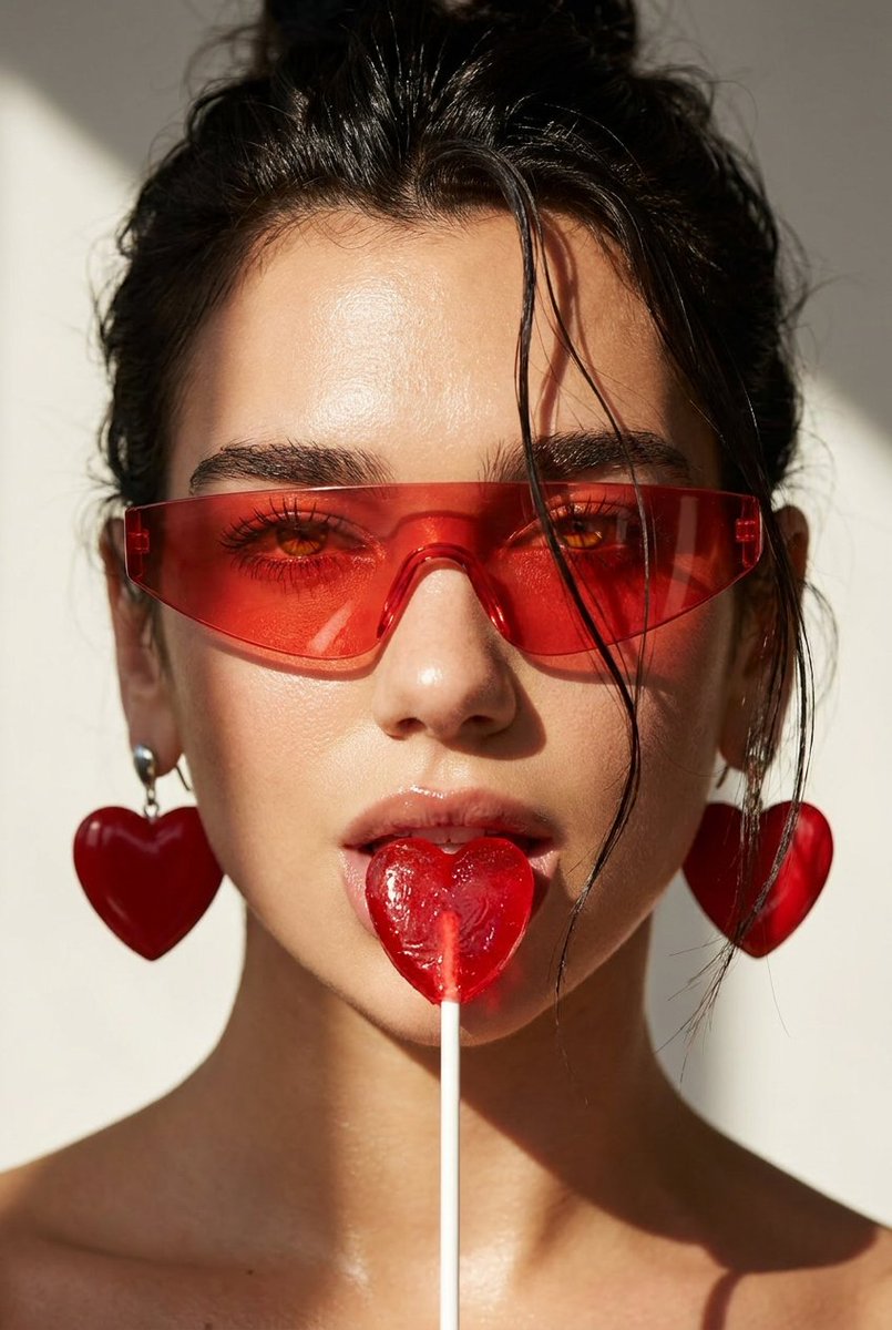 Heart Lollipop Editorial Portrait — example 2