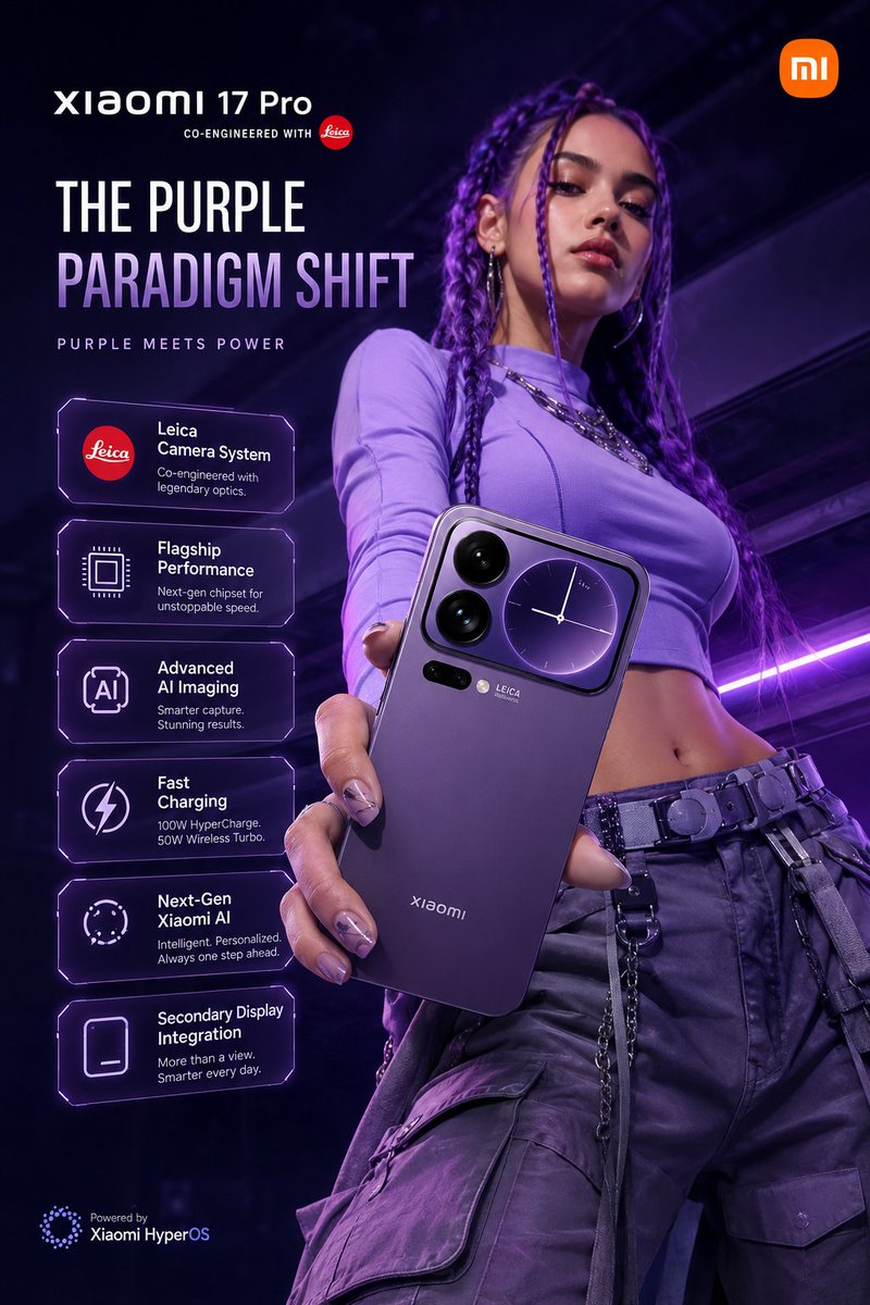 Futuristic Xiaomi Smartphone Ad — example 1