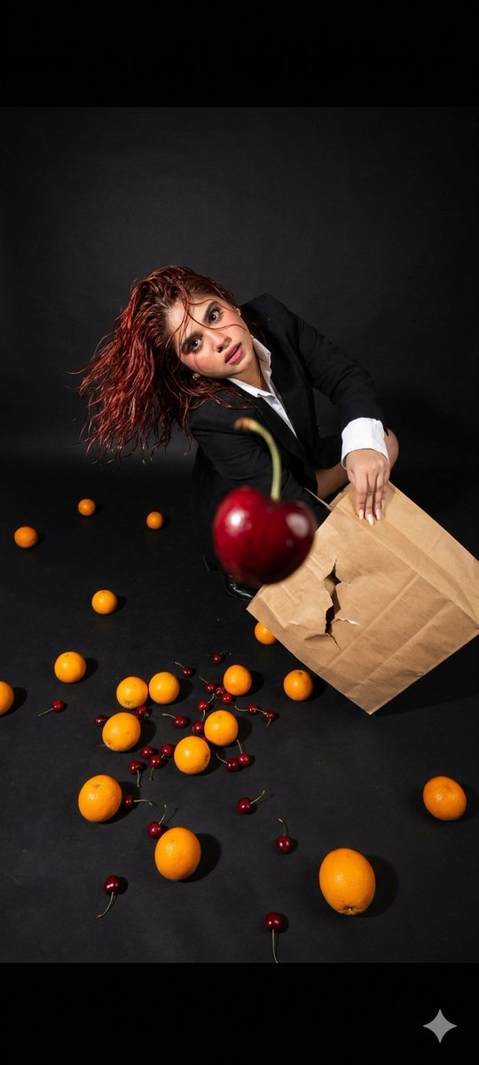 Editorial Fashion with Motion and Fruit