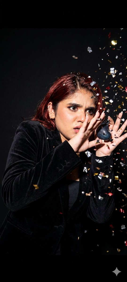 Fashion Editorial Balloon Explosion Portrait — example 2