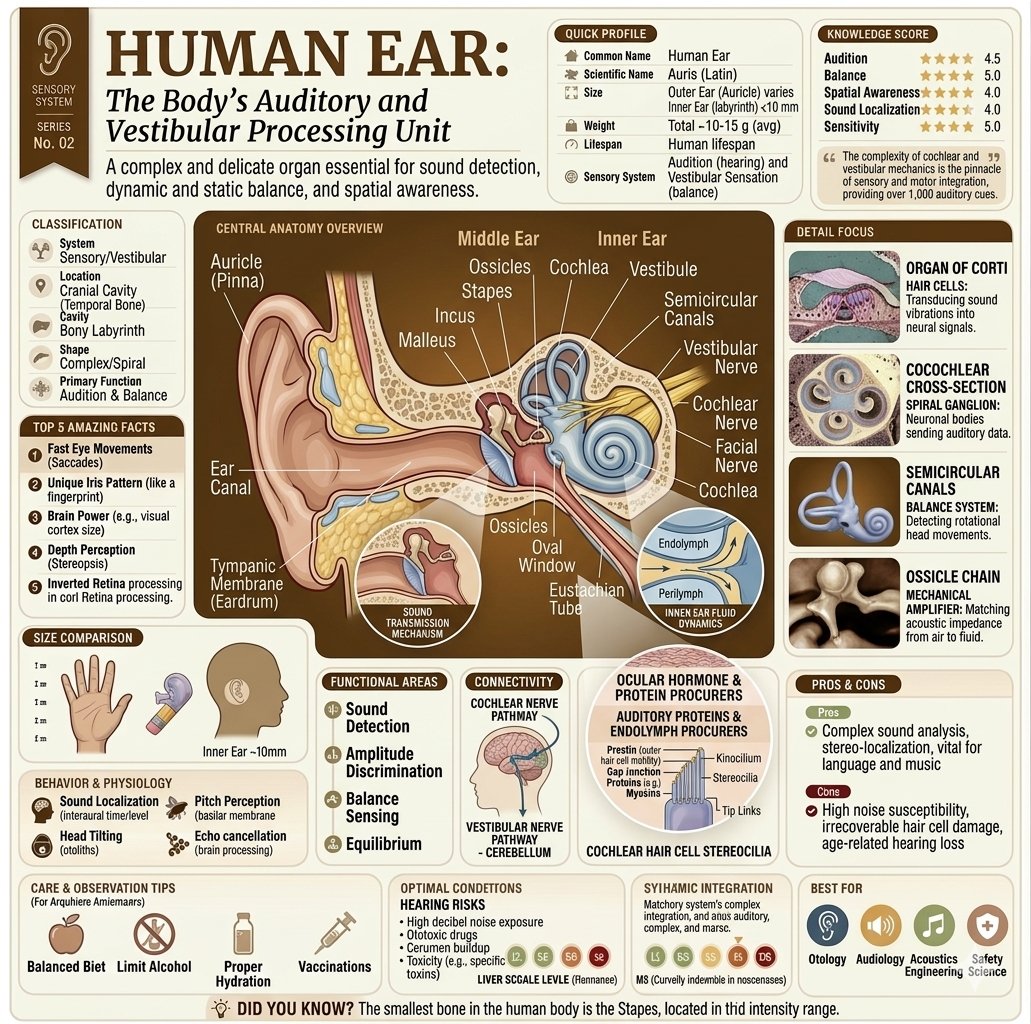Human Eye and Ear Sensory Infographic — example 2