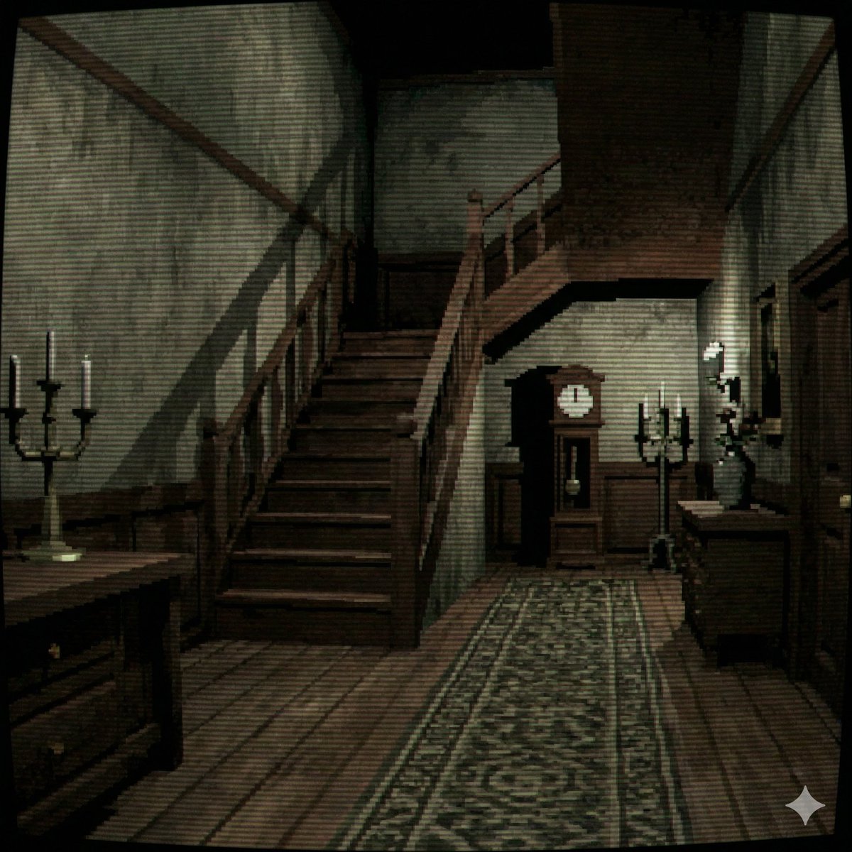 PS1 Style Low-Poly Mansion Interior — example 1